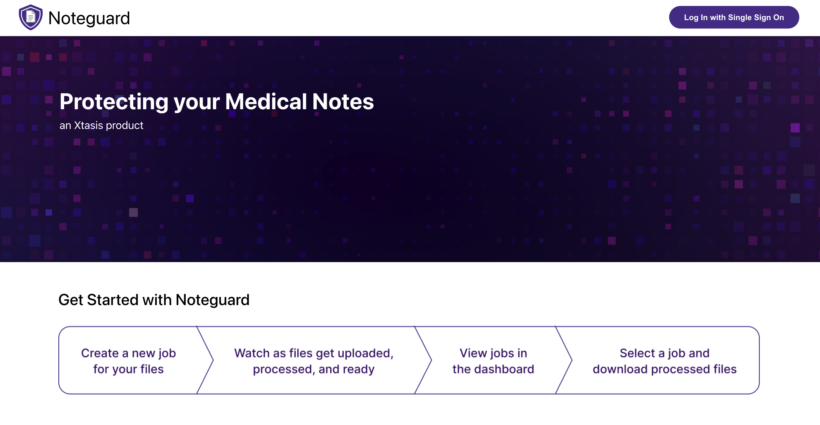 NoteGuard login dashboard preview